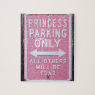 Lustiges Zeichen Prinzessin Parking Only Puzzle