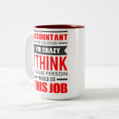 Lustiges Zitat bin ich Buchhalter, Zweifarbige Tasse (Vorderseite Links)
