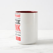 Lustiges Zitat bin ich Buchhalter, Zweifarbige Tasse (Mittel)