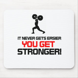 Lustiges Zitat-Design fürs Fitnessstudio Mousepad
