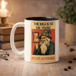 Lustiges Zitat eines Zauberers Zweifarbige Tasse