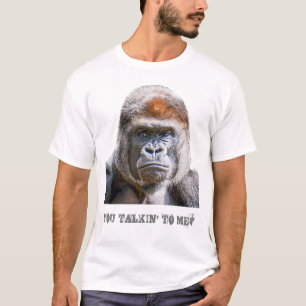 Lustiges Zitat Gorilla-Foto Redest du mit mir T-Shirt