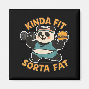 Lustiges Zitat Kinda Fit Sorta Fett Cool Fitnessst Magnet