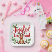 Lustiges Zitat Klingelte zu hart Weihnachten  Pappteller (Party)