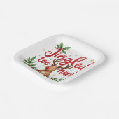 Lustiges Zitat Klingelte zu hart Weihnachten  Pappteller (Gewinkelt)