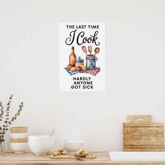 Lustiges Zitat Küchen Poster (Küche)