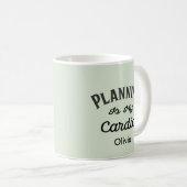 Lustiges Zitat mit Monogramm Kaffeetasse (VorderseiteRechts)