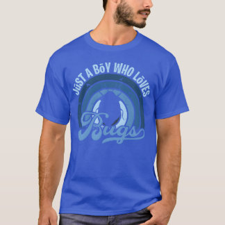 Lustiges Zitat Nur ein Junge, der einen Bugs Blue T-Shirt
