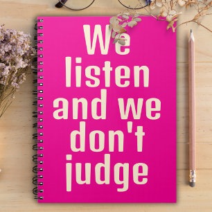 Lustiges Zitat rosa Notizbuch Notizblock