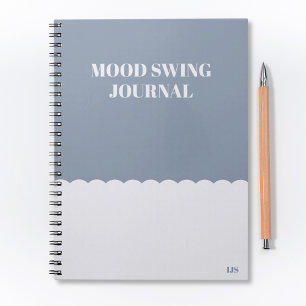 Lustiges Zitat Stimmungswechsel Journal Blau Moder Notizblock