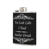 lustiges Zitat, trinkende Zitate Flachmann (Links)