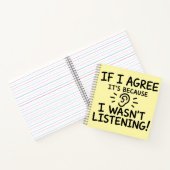 Lustiges Zitat-Typografie-Design Notizblock (Innenseite)
