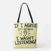 Lustiges Zitat-Typografie-Design Tasche (Rückseite)