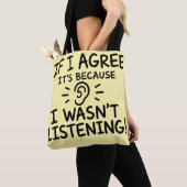 Lustiges Zitat-Typografie-Design Tasche (Von Nahem)