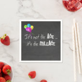 lustiges Zitat über das Alter auf der Tafel Serviette (Beispiel)