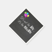 lustiges Zitat über das Alter auf der Tafel Serviette (Ecke)