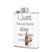 Lustiges Zitat über den Wein, trinkend Flachmann (Links)