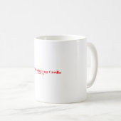Lustiges Zitat über Überdenken Typografie-Design Kaffeetasse (VorderseiteRechts)
