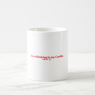 Lustiges Zitat über Überdenken Typografie-Design Kaffeetasse