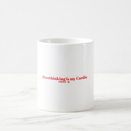 Lustiges Zitat über Überdenken Typografie-Design Kaffeetasse (Mittel)