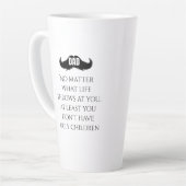 Lustiges Zitat-Vater-Schnurrbart-Kunst Milchtasse (Linke Ecke)