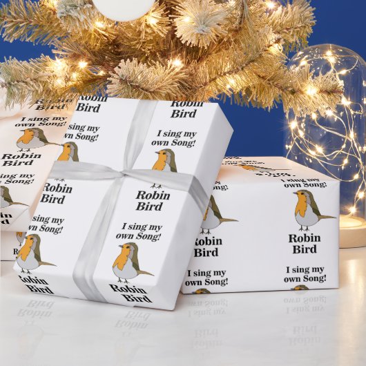 Lustiges Zitat von Robin Bird Geschenkpapier (Feiertage)