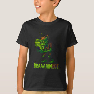 Lustiges Zombie-Brainrot-Meme 6 7 Halloween Jungen T-Shirt
