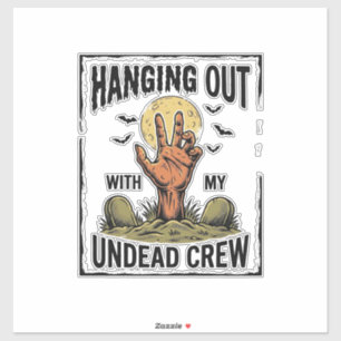 Lustiges Zombie-Shirt für Horror-Fans Vintage Unto Aufkleber