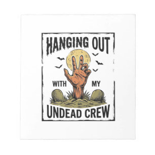 Lustiges Zombie-Shirt für Horror-Fans Vintage Unto Notizblock