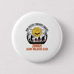 Lustiges Zombie-Shirt mit eingraviertem Mond und d Button