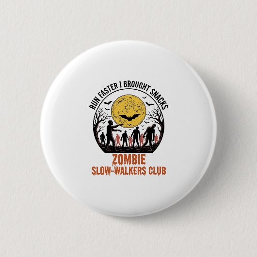 Lustiges Zombie-Shirt mit eingraviertem Mond und d Button (Vorderseite)