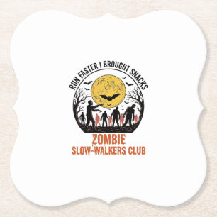 Lustiges Zombie-Shirt mit eingraviertem Mond und d Untersetzer