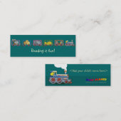 Lustiges Zug-Lesezeichen Telefonnummerkarte (Vorne/Hinten)