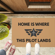 Lustiges Zuhause, wo dieser Pilot sein Flugzeug la