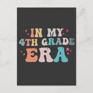 Lustiges Zurück zur Schule In meiner 4. Klasse Ära Postkarte