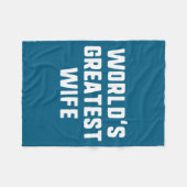 Lustigste Ehefrau der Welt Fleecedecke (Vorderseite (Horizontal))