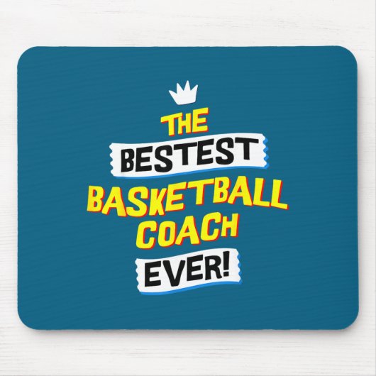 Lustigster Basketball-Trainer-Job Beruf Mousepad (Vorne)