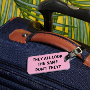 Lustigster rosa Gepäckanhänger für Taschen und Kof