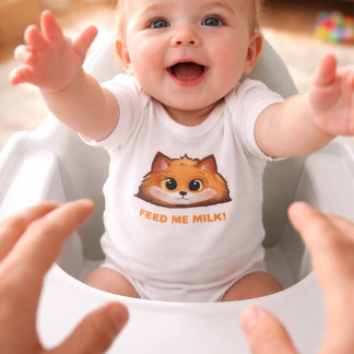 Lustigstes "FÜTTERE MICH MIT MILCH!" Fuchs-Baby-Bo Baby Strampler