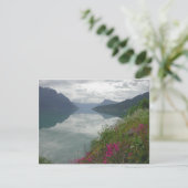 Lustrafjorden Panorama Postkarte (Stehend Vorderseite)