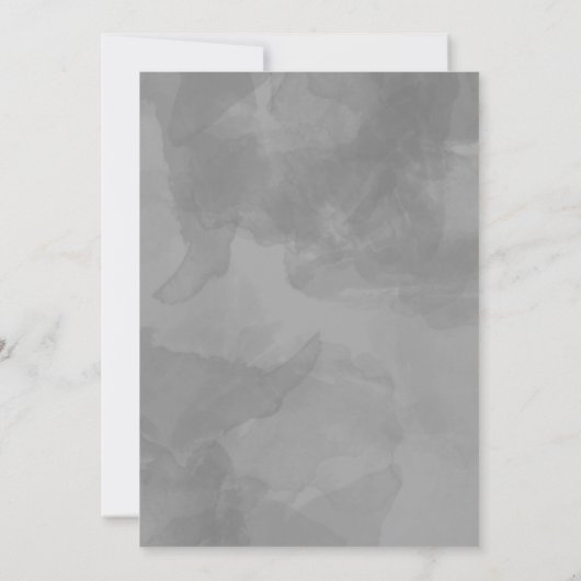 Lustrosa Silver, Blue Azure Dreams Dinner Menu Einladung (Rückseite)