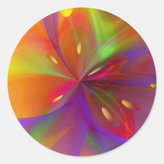 Lustrous Lily Runder Aufkleber (Vorderseite)