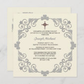 Lustrous Square Religiöse Einladung (Vorne/Hinten)