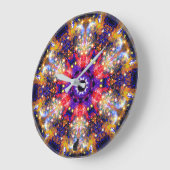 Lustrous Stellar Kaleid Große Wanduhr (Winkel)