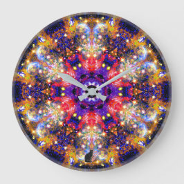 Lustrous Stellar Kaleid Große Wanduhr