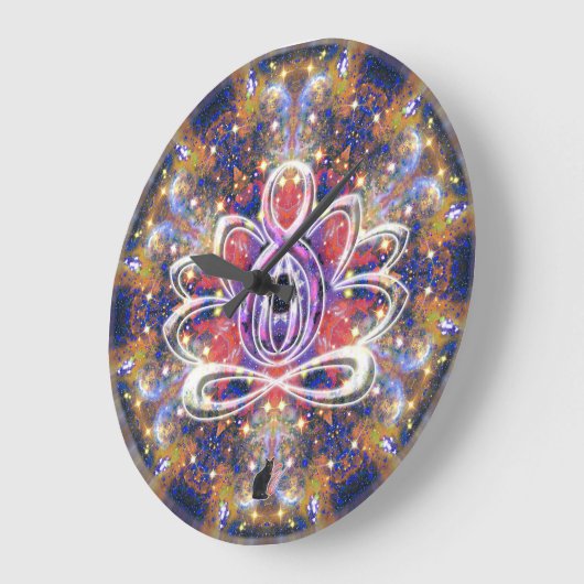 Lustrous Zen Lotus Clock Große Wanduhr (Winkel)