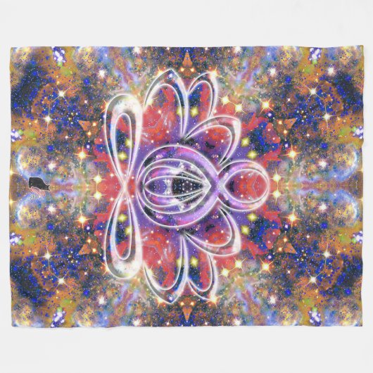 Lustrous Zen Lotus Fleecedecke (Vorderseite (Horizontal))