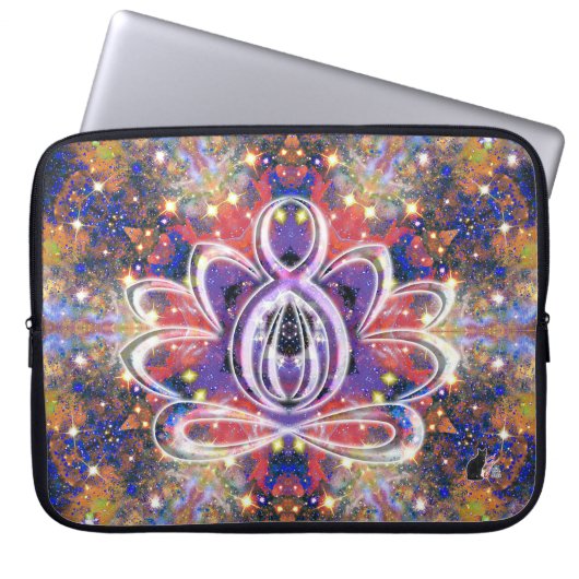 Lustrous Zen Lotus Laptopschutzhülle (Vorderseite)