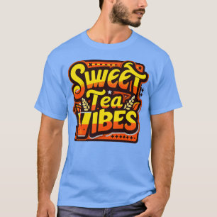 Lustsüße Teekonzept mit Vintager Frauenaussicht T-Shirt