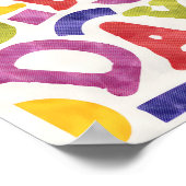 Lustvoller, spielerischer und farbenfroher Kinderg Poster (Ecke)